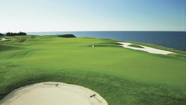 Golfbaan aan de kust